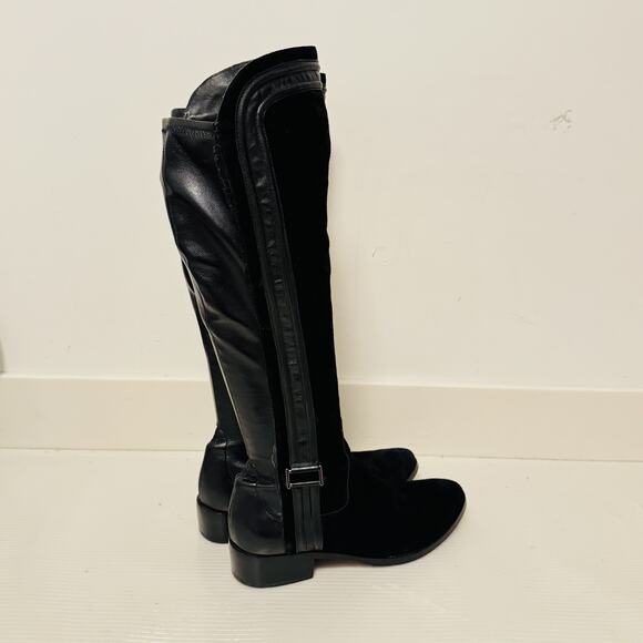 Donald J Pliner Boots Womens 8.5 Black Suede Leather Tall Riding Equestrian - Picture 8 of 12